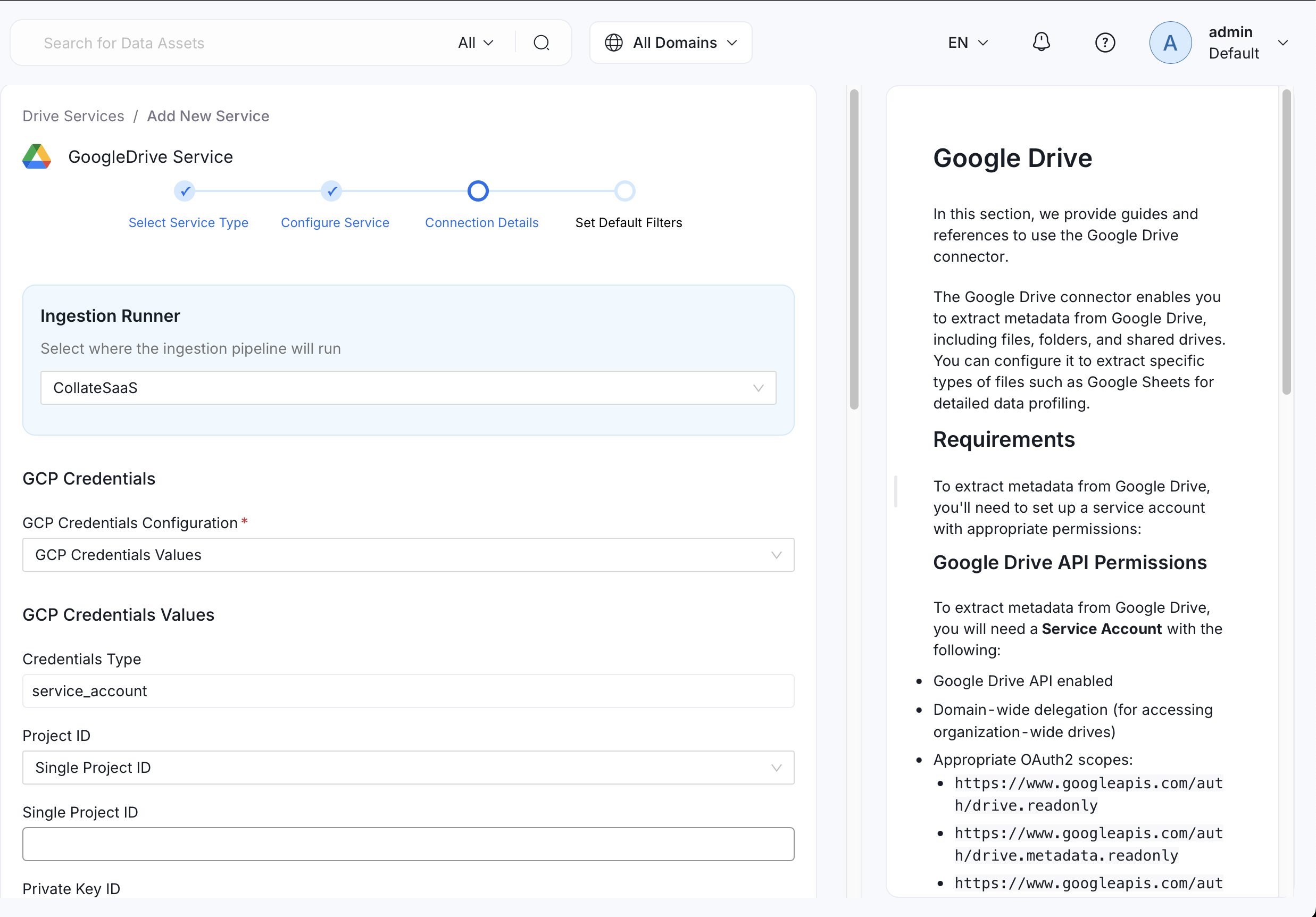 Configure Service connection