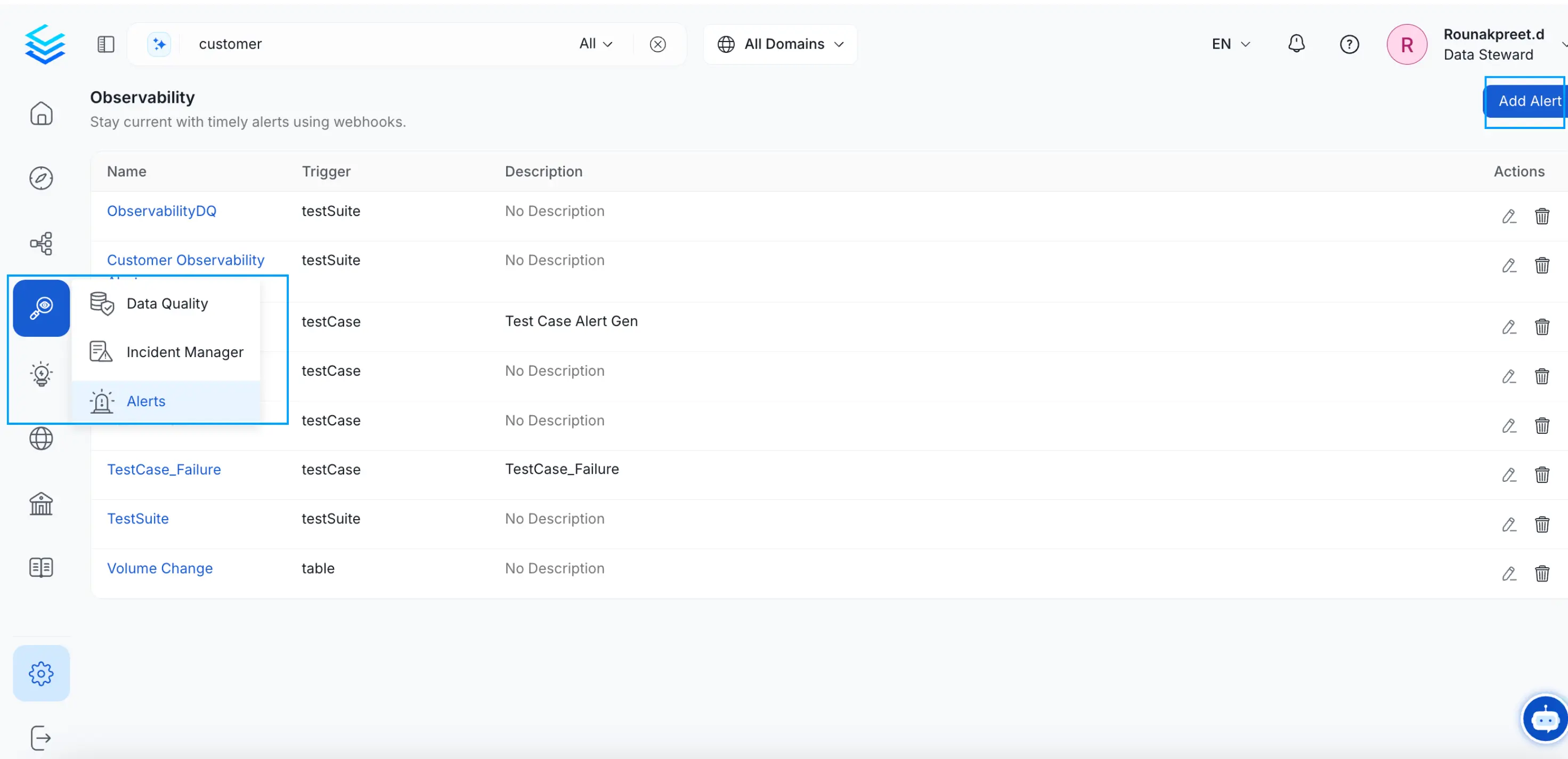 Create Observability Alerts