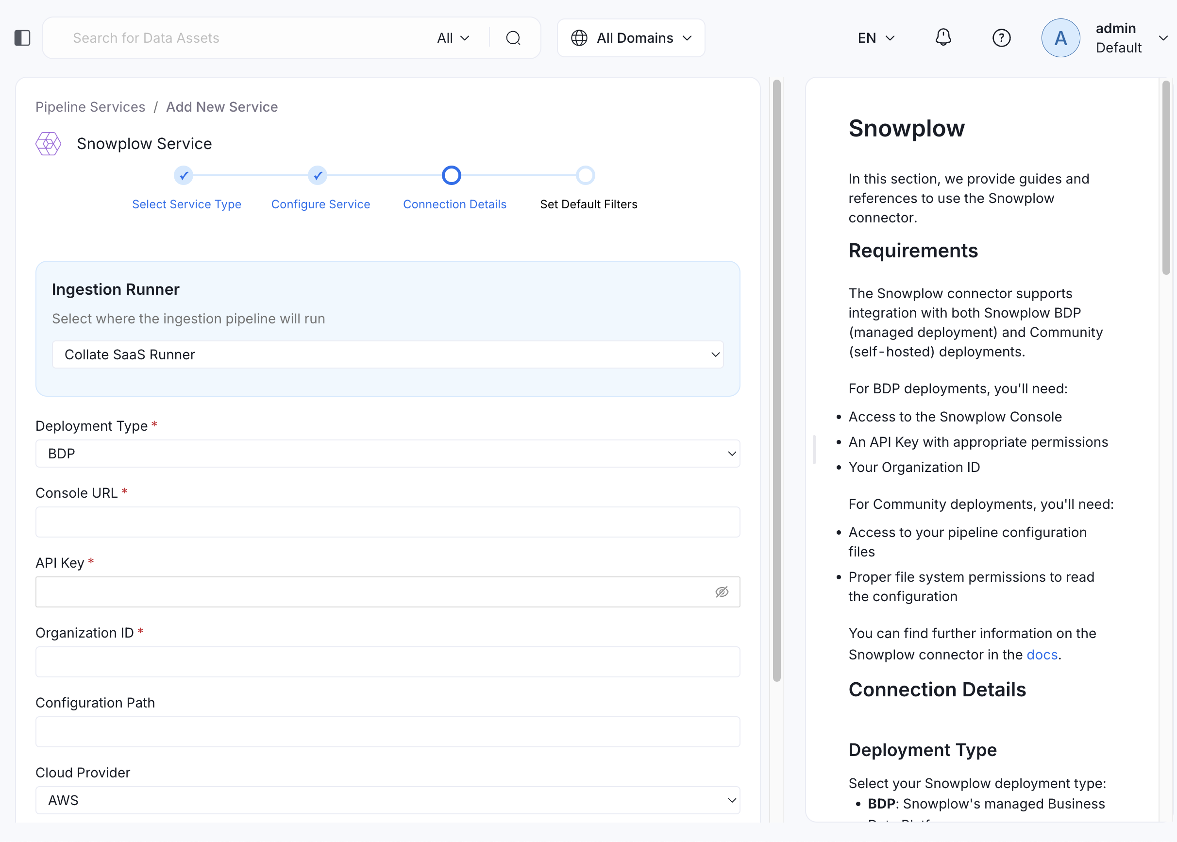 Configure Service connection