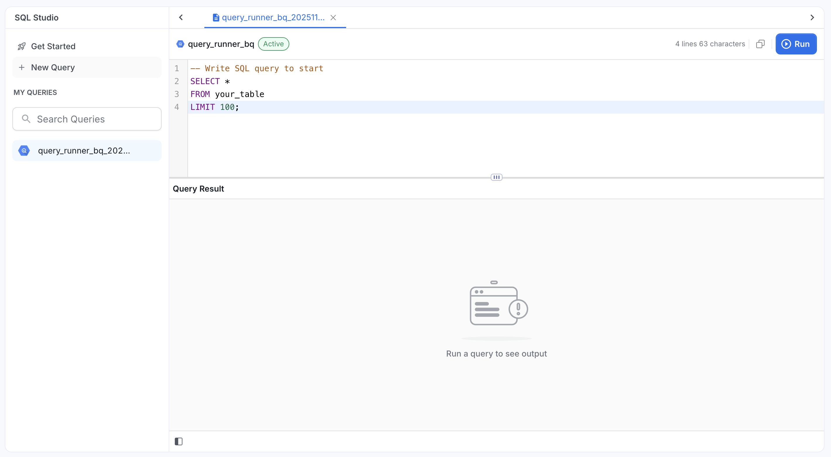 SQL Studio Query Interface