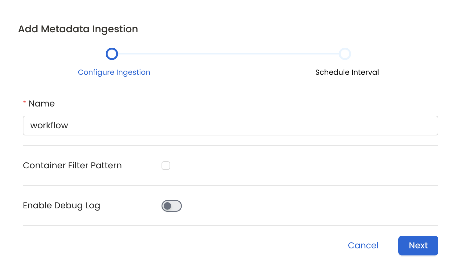 Configure Metadata Ingestion