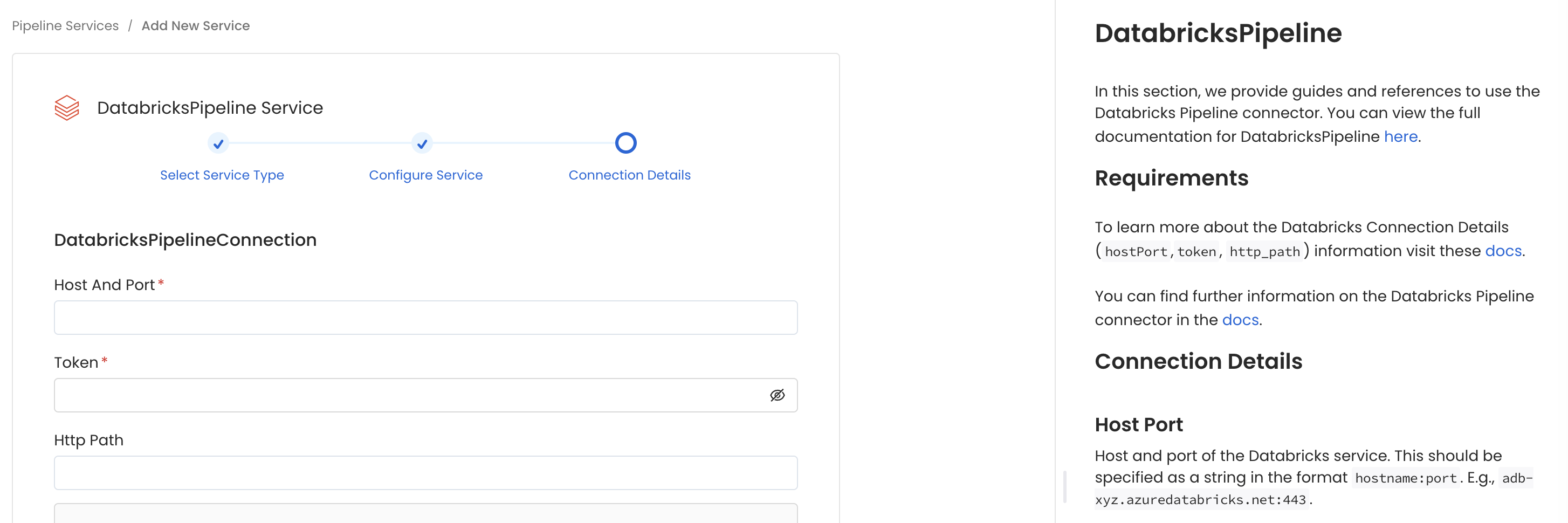 Configure Service connection