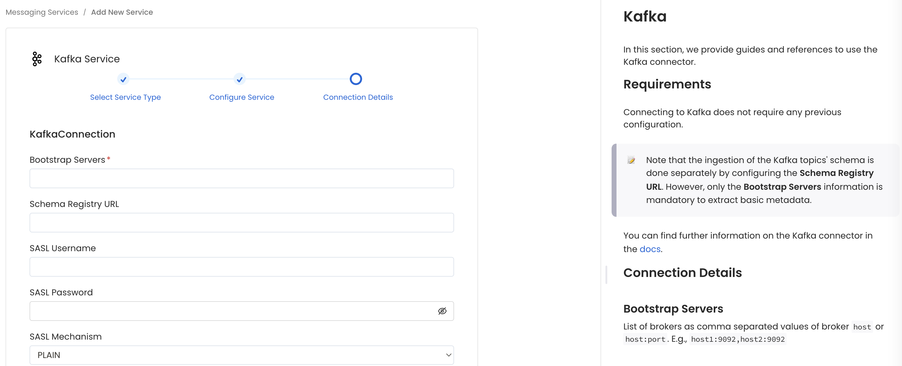 Configure Service connection