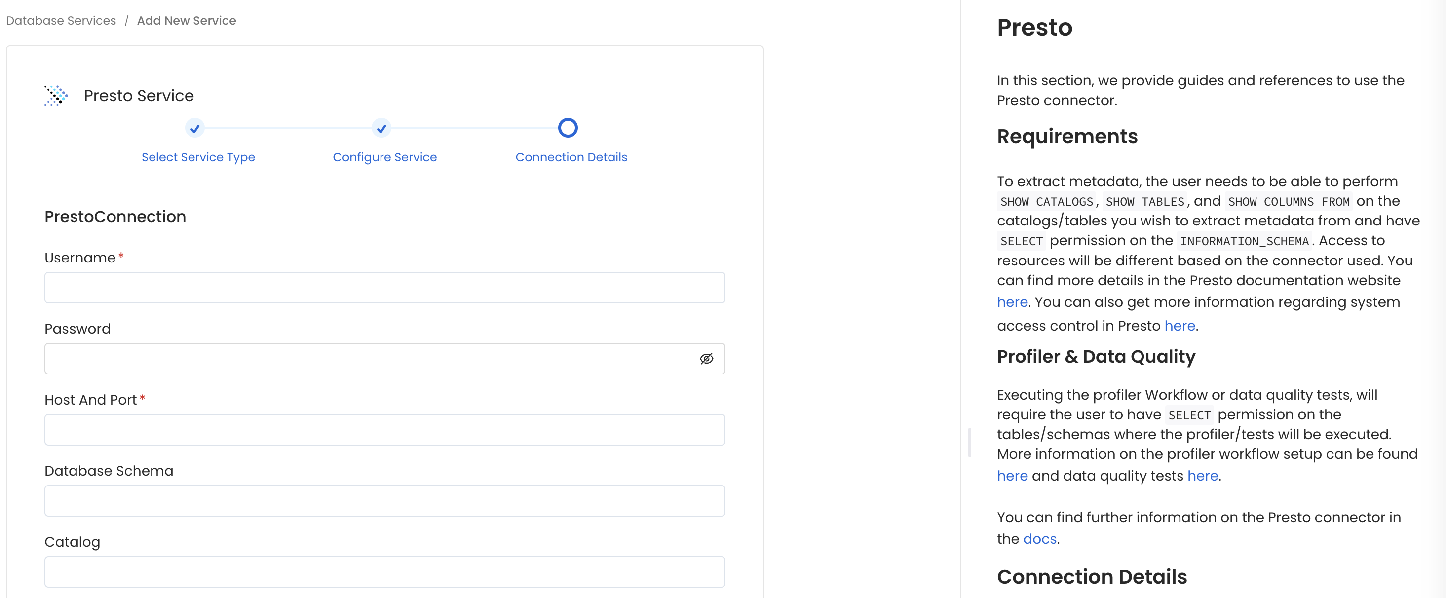 Configure Service connection