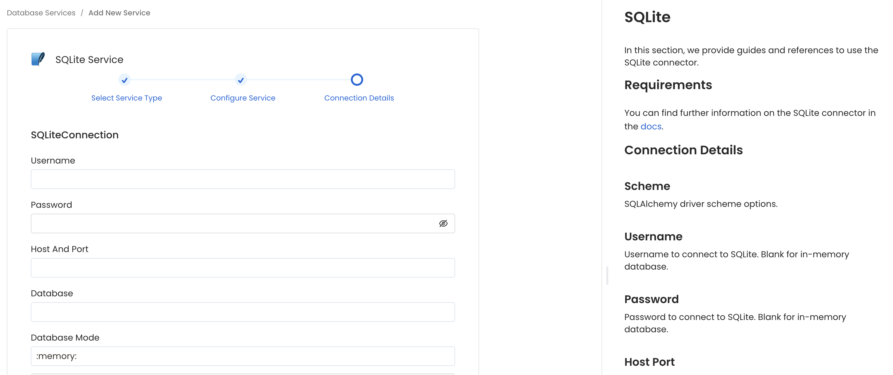 Configure Service connection