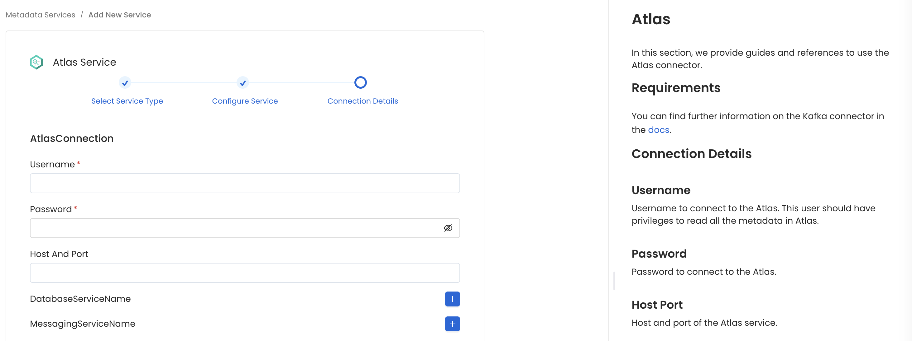 Configure Service connection