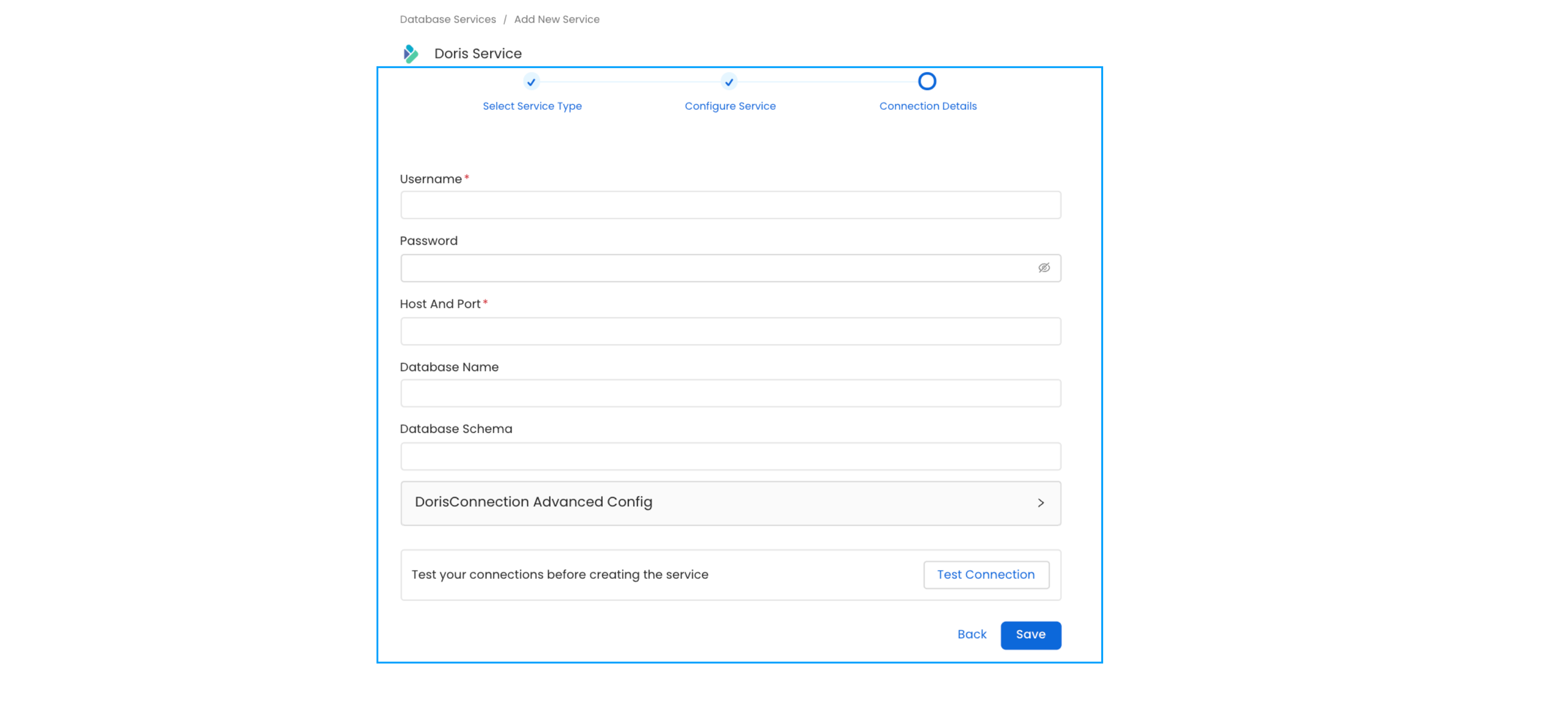 Configure Service connection