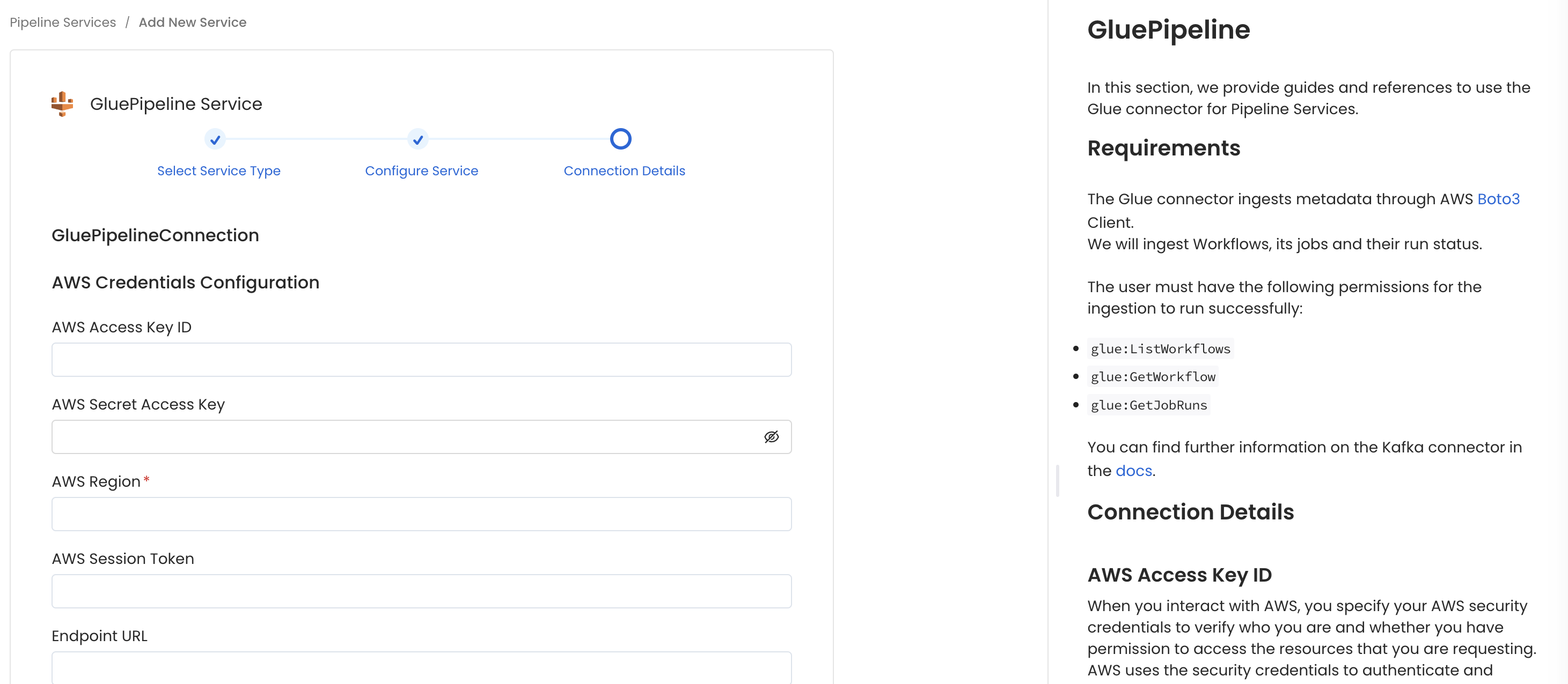 Configure Service connection