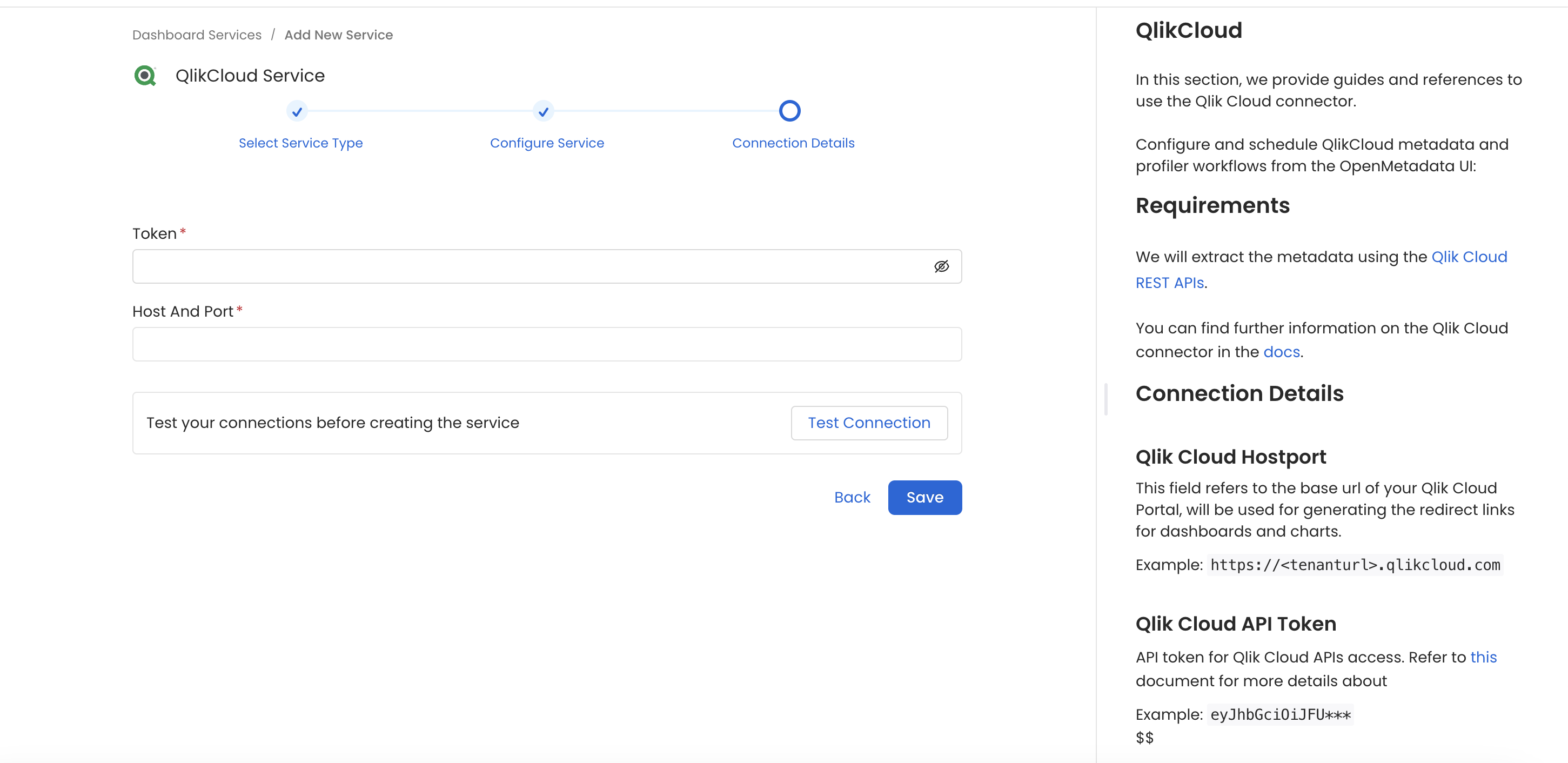 Configure Service connection