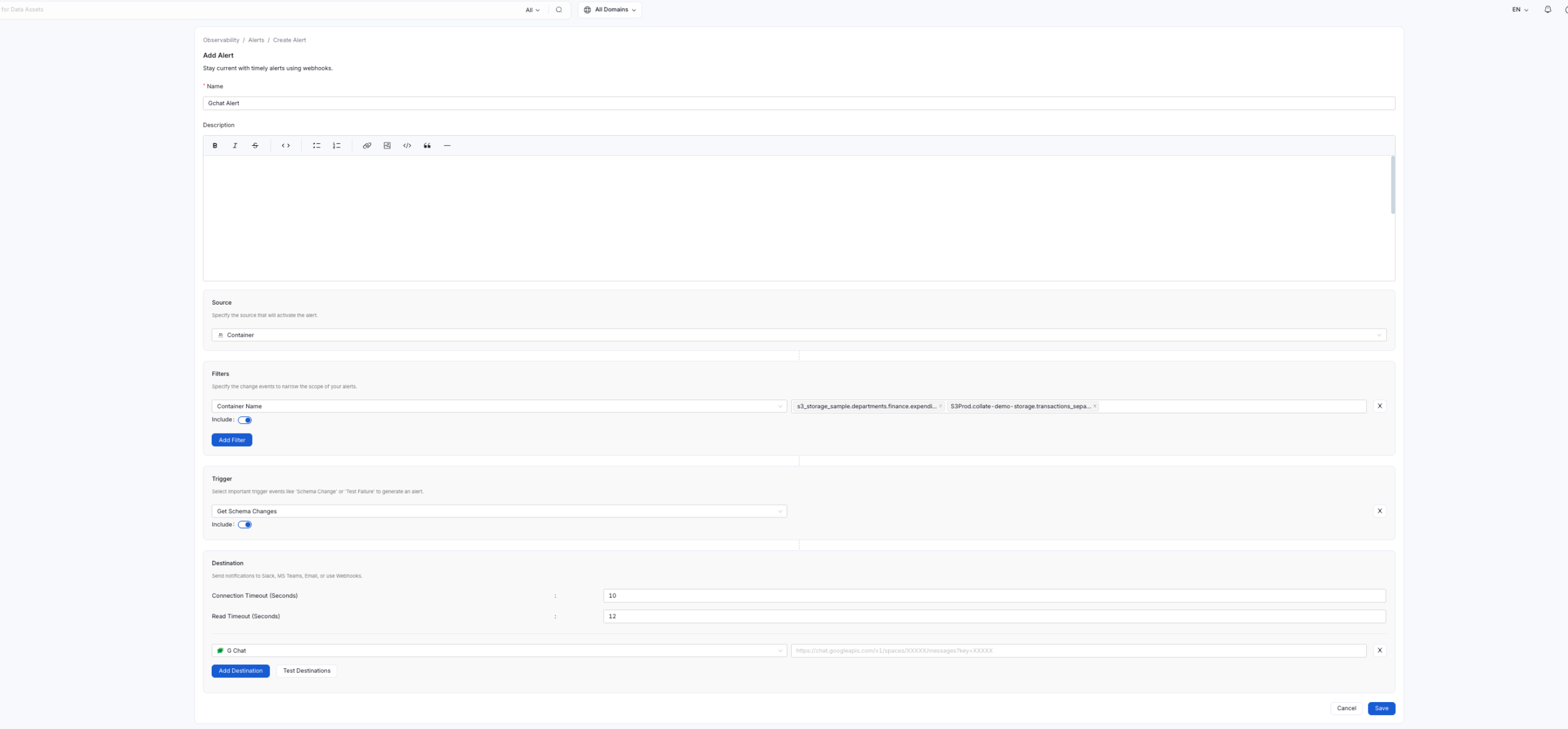 Gchat Webhook