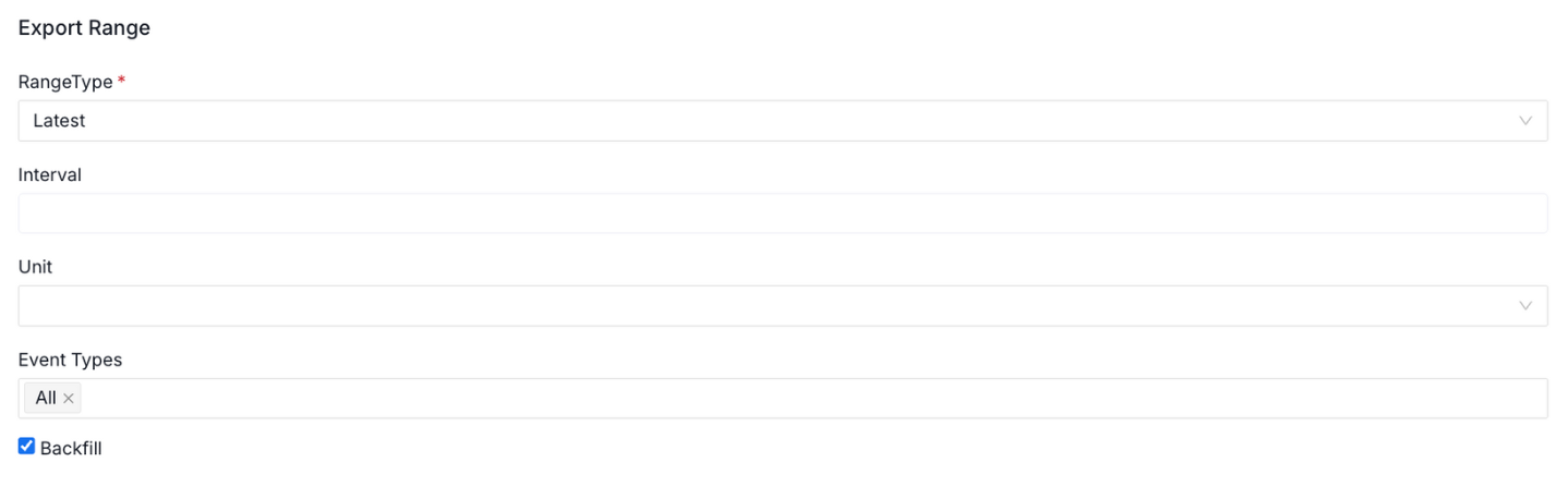 Export Range