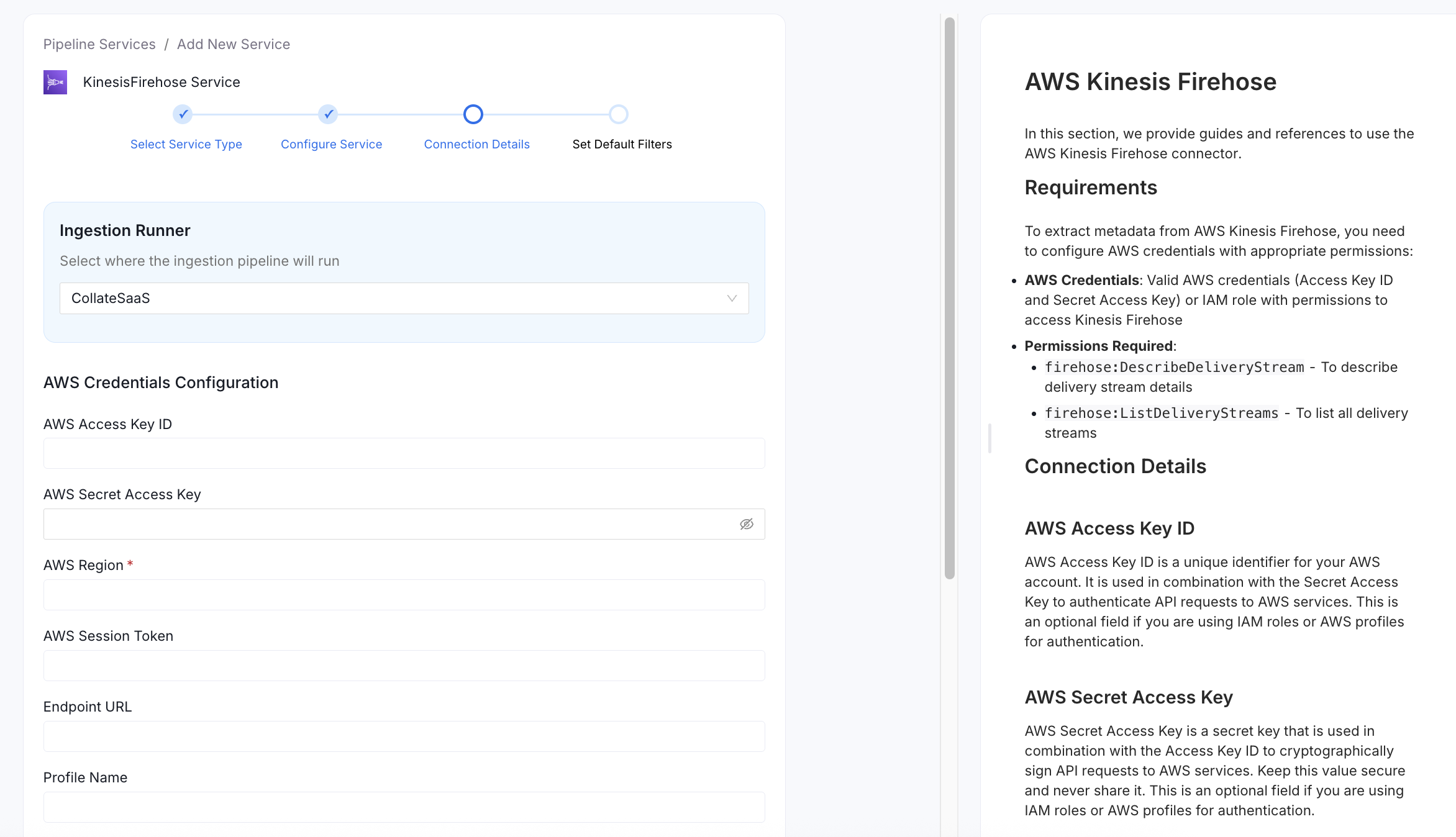 Configure Service connection